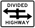 R6-3 Divided highway crossing