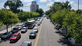 Av. José I. de la Roza, al ingresar al centro de la ciudad.