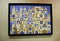 Concept art for "It's a Small World" by Mary Blair. On display at the Disneyland Hotel.