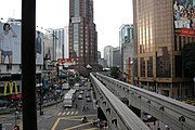 Trasse der Linie 8 bei der Station Bukit Bintang