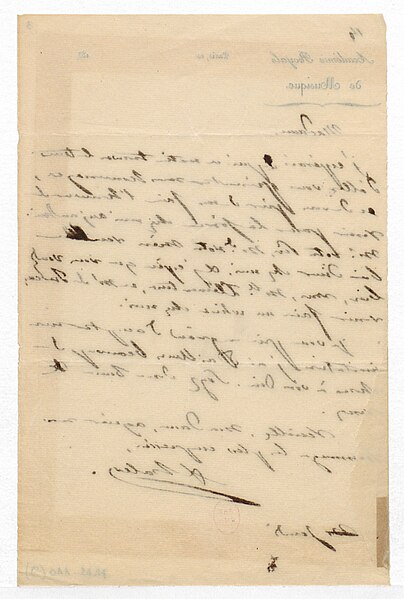 File:1 lettre de Fromental Halévy (manuscrit autographe) - btv1b53048817s (2 of 2).jpg