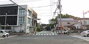 旧唐津街道（今川1288号線、今川一丁目西交差点の西側）