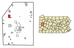 Location of West Liberty in Butler County, Pennsylvania.