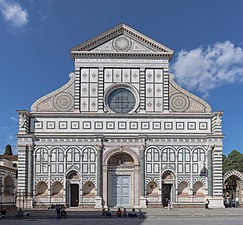 Vorbild für die frühbarocke Fassadengestaltung: die Renaissancekirche Santa Maria Novella