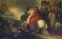 Queen Philippa at the Battle of Neville's Cross, 1789