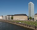 Düsseldorf, la vieille ville et le Rhin du Rheinkniebrücke