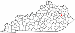 Location of West Liberty, Kentucky