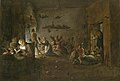 Préparation pour le sabbat par David Teniers le Jeune. La main de gloire est au dessus de la cheminée.