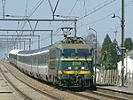 A Type 20 locomotive leads a passenger train in Belgium in 2006