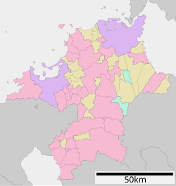 輝国一丁目及び二丁目の位置（福岡県内）