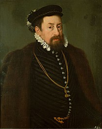 Miksa császár Nicolas Neufchatel flamand festő 1566-os munkáján, nyakában az Aranygyapjas rend medáljával