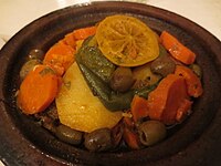 Tajine with olives and vegetables