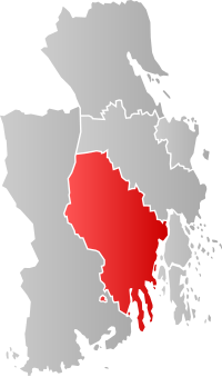 Kart som viser Sandefjord kommune.