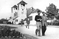 Früheres Familienbad an der Heringsdorfer Promenade, zu DDR-Zeiten HO-Strandcafé (Juli 1956)