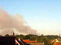 Rookwolk zichtbaar vanuit Woensdrecht