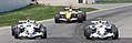 Alonso chasing Robert Kubica and Nick Heidfeld at the 2008 Canadian GP