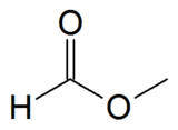 Structuurformule van methylformiaat