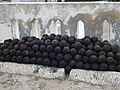 Cannonballs at Cape Coast Castle, a structure used in the Trans-Atlantic Slave Trade.