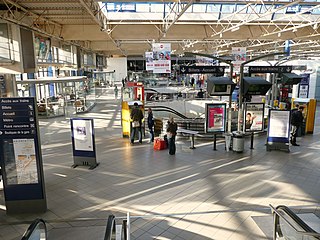 TGV inside Rennes station