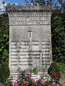 Henry Veillon (1865–1932) Physiker, Uni Professor. Grab auf dem Friedhof Wolfgottesacker, Basel