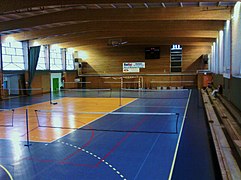 L'intérieur du gymnase.