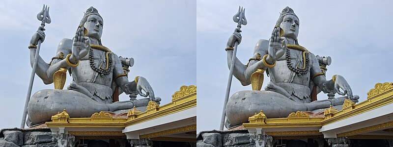 Shiva statue - right side