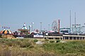 Parque de atrações na praia de Atlantic City, NJ