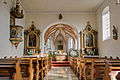 Blick zum Altar in der Kirche St. Agatha