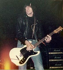 Johnny Ramone playing at The Eagle Hippadrome in 1983