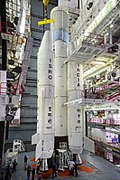 The L40 boosters being integrated with the S139 stage on a GSLV-mk ii