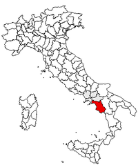 Letak Provinsi Salerno di Italia