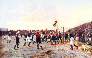 Thomas MM Hemy: Sunderland v. Aston Villa 1895 (also titled A Corner Kick)