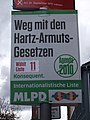 Wahlplakat der Marxistisch-Leninistischen Partei Deutschlands (MLPD) zur Bundestagswahl 2017