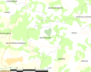 Poziția localității Burgaronne