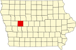 State map highlighting Carroll County