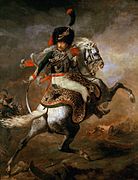 Théodore Géricault, An Officer of the Imperial Horse Guards Charging, 1812, – Military and War