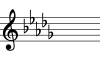 D-flat Major key signature