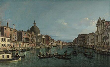 vers 1740 Le Grand Canal supérieur avec S. Simeon Piccolo National Gallery