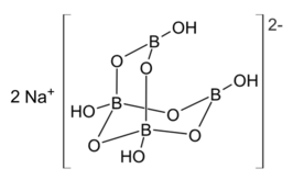 Structuurformule van natriumtetraboraat