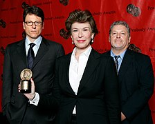 John Goldwyn, Sara Colleton and Jeff Lindsay at the 67th Annual Peabody Awards for Dexter.jpg