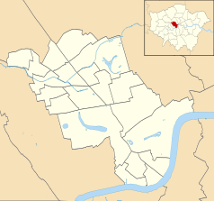 Mapa konturowa City of Westminster, na dole po prawej znajduje się punkt z opisem „Pałac Westminsterski”