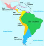 Cultural areas of South and Central America prior to European contact, (in Spanish).