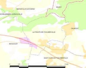 Poziția localității La Trinité-de-Thouberville