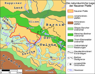 Naturräumliche Lage der Nauener Platte