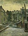 《安特衛普的後院》（Backyards of Old Houses in Antwerp in the Snow），1885年，收藏於梵高博物館