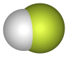 Ball-and-stick model of hydrogen fluoride