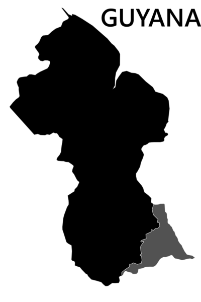 File:Guyana Outline Map Country Shape Black With Label.png