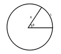 호의 길이 L은 rθ로써 구할 수 있다.