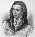 Novalis in de 19e eeuw (Gravure: Eduard Eichens) overleden op 25 maart 1801