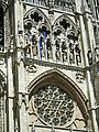 Catedral gótica de Burgos, rosetón y galería.